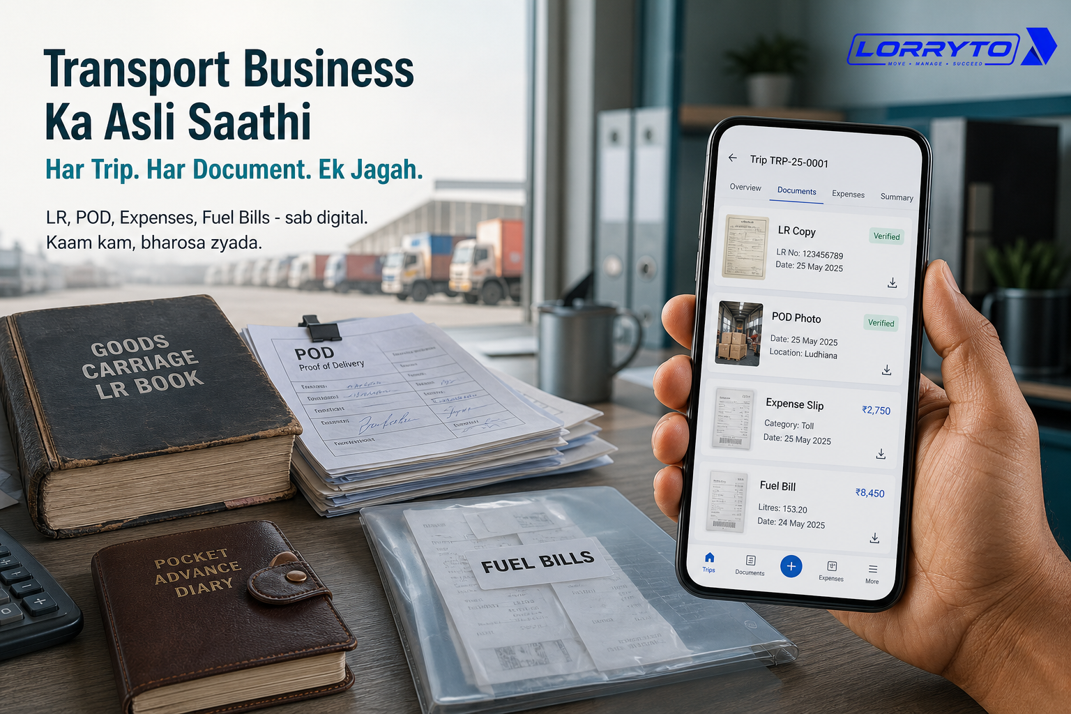 From paper LR books and POD piles to digital trip documents on a phone
